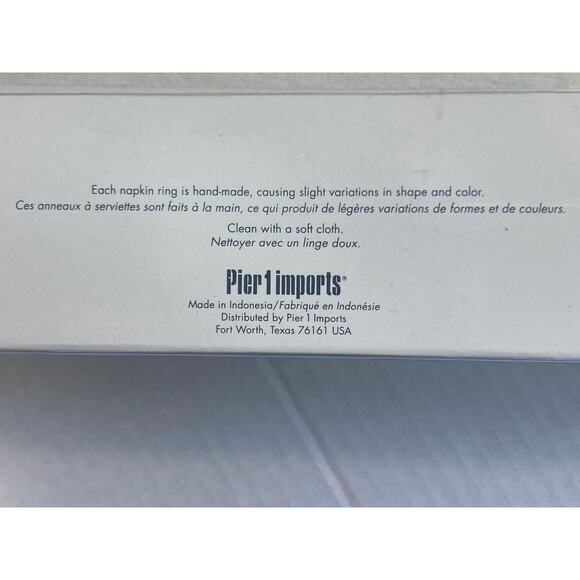 PIER1 IMPORTS ~  8  Tamarind dining napkin rings Safari, NIB Discontinued Cool - Picture 11 of 11